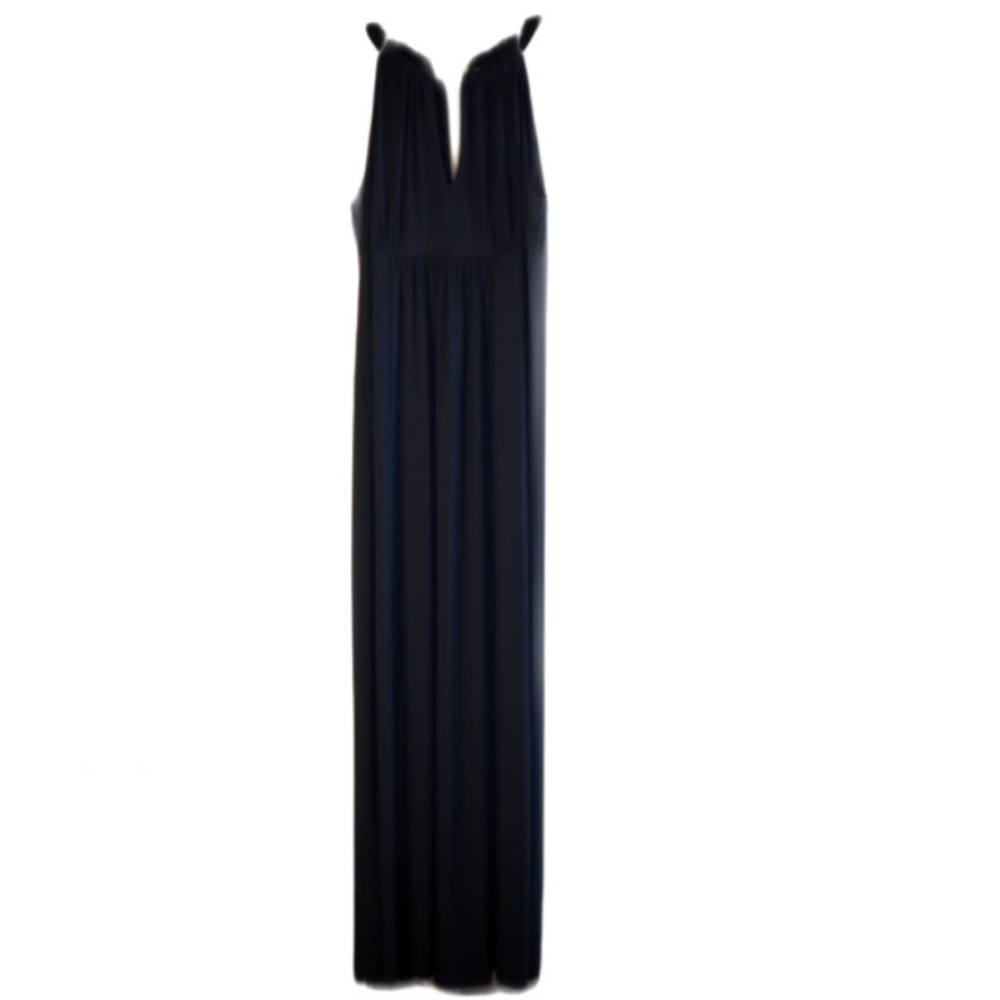 Apt 9 Black String Collar Keyhole Back Maxi Black Medium